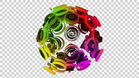 Neon Pattern 003 C Alternate Wave GSC 720p with alpha Video stock 44888514