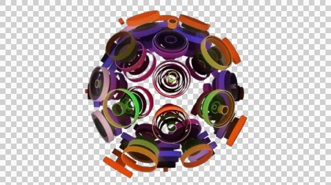 Neon Pattern 003 C Alternate Wave GTC 720p with alpha Video stock 44888694