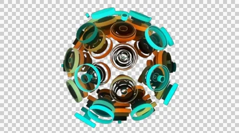 Neon Pattern 003 C Alternate Wave TC 4K with alpha Stock Footage 44889084