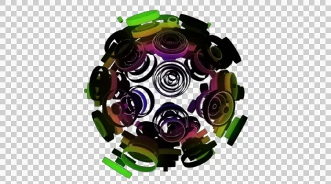 Neon Pattern 003 C Float Random GSC 4K with alpha Video stock 44924069