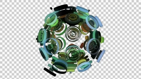 Neon Pattern 003 C Float Random GTC 1080p with alpha Video stock 44924300