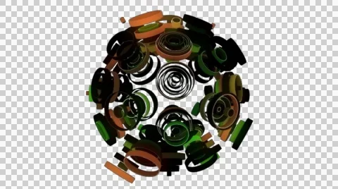 Neon Pattern 003 C Float Random TC 4K with alpha Stock Footage 44925225