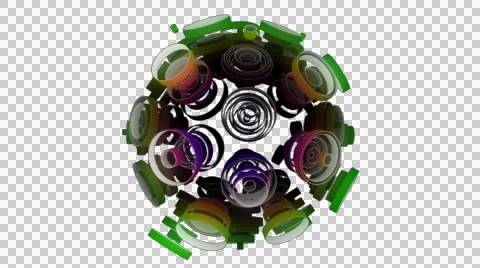 Neon Pattern 003 C Float Strength GSC 1080p with alpha Stock Footage 44925407