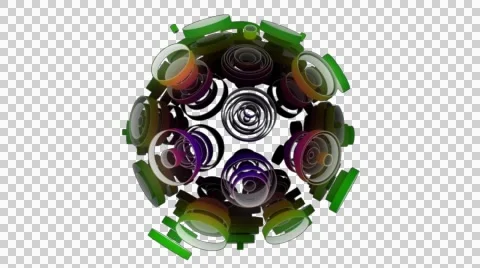 Neon Pattern 003 C Float Strength GSC 720p with alpha Video stock 44925486