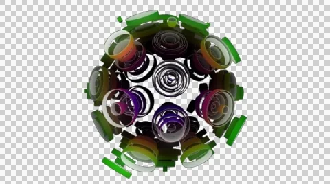 Neon Pattern 003 C Float Strength GSC 4K with alpha Stock Footage 44925540