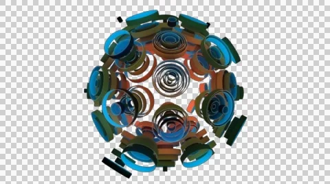 Neon Pattern 003 C Float Strength GTC 4K with alpha Stock Footage 44926561