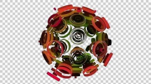 Neon Pattern 003 C Float Wave TC 1080p with alpha Stock Footage 44929880