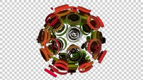 Neon Pattern 003 C Float Wave TC 720p with alpha Stock Footage 44929976