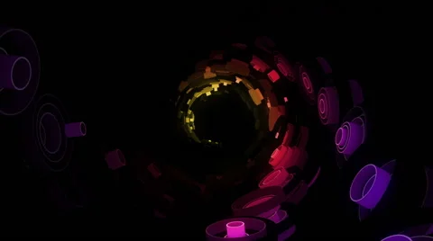 Neon Pattern 003 F Float Spiral GSC 1080p Stock Footage 45235950