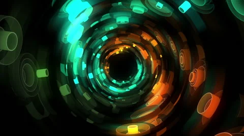 Neon Pattern 003 F Float Spiral GTC 720p Stock Footage 45236227