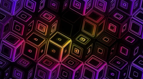 Neon Pattern 005 B Alternate Random GSC 1080p Video stock 45731636