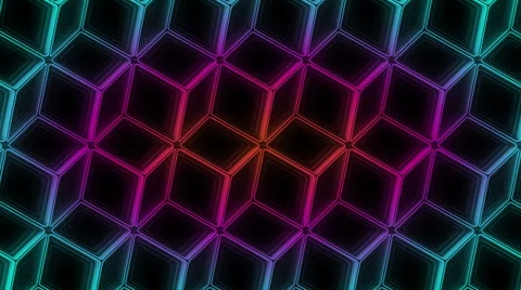 Neon Pattern 005 B Alternate Strength GTC 4K Stock Footage 45732565