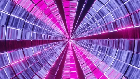 Neon pattern fly through 3d rendering visual dj loop in 4k uhd 60fps, Stock Footage 132032446