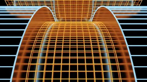 Neon pattern with a mechanism of narrow parallel and crossed lined rotating fast イラスト素材