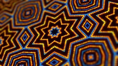 Neon Pattern Shiny Glow Light, Modern Effect 스톡 일러스트