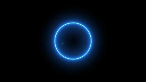 Neon payment successfully send, Blue check mark icon animation Stock Footage 321118023