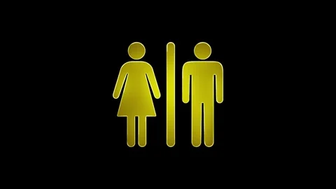 Neon people animation icon man person contact sign symbol on black backgrou.. Stock Footage 299567800