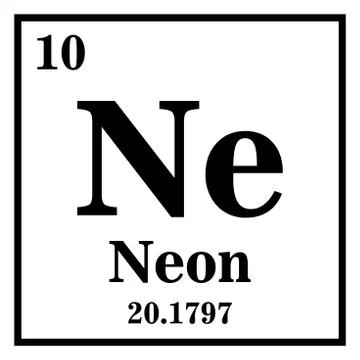 Neon Periodic Table of the Elements Vector illustration eps 10 Illustrazione stock