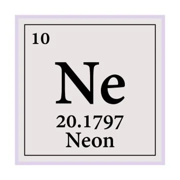 Neon Periodic Table of the Elements Vector illustration eps 10 Illustrazione stock