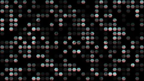 Neon pink abstract geometric pattern with hexagon shaped holes Stock Photos