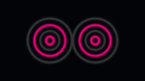 Neon Pink Concentric Target Circles Pulsing Background Stock Footage 341844278