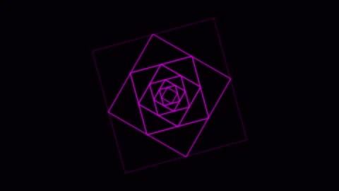 Neon pink geometric shapes rotating animation stock footage Stock-Footage 345013399