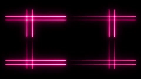 Neon pink glowing lines dynamic frame Vidéo 330759854