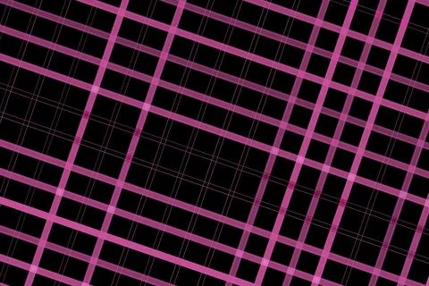 Neon pink grid pattern on black background with light glow Stock Illustration
