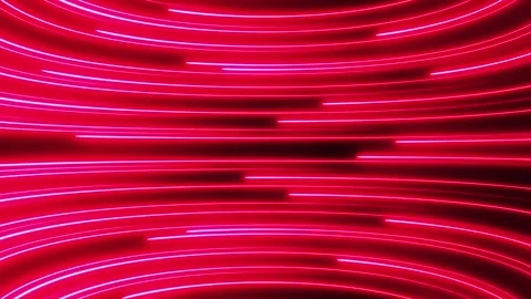 Neon pink light lines move from right to left in a semicircle on a dark Stock Footage 273169244