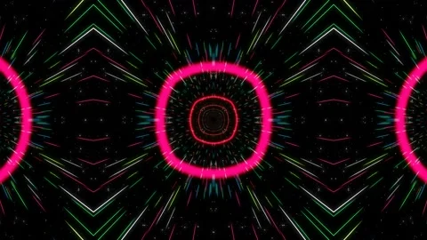 Neon pink psychedelic loop tunnel abstract background Stock Footage 200930052