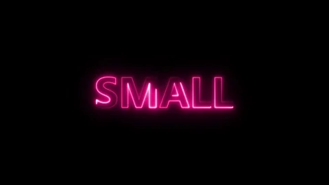 Neon pink small text glowing on black background abstract concept word video Stock-Footage 338371761