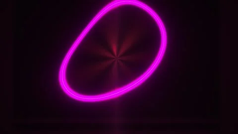 Neon pink triangle shape with starburst pattern inside. Stock Footage 336252995