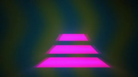 Neon pink triangle shapes in dark background. Stock Footage 336705503
