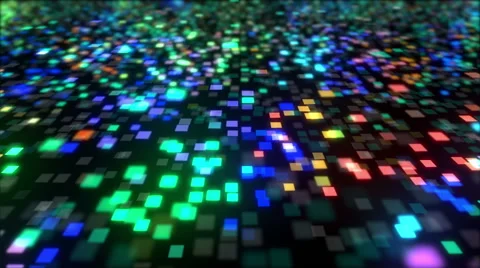 Neon Pixels Equalizer VJ Loop Stock Footage 57110815