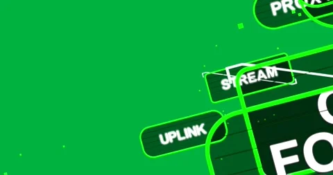 Neon pixels sparking labeled boxes sliding rotating stacking panel showing Stock Footage 327338855