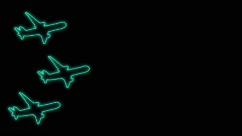 NEON planes frame Stock Footage 168179667