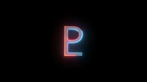 Neon pluto icon glowing animated black background Stock-Footage 276093061