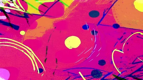 Neon Pop Abstract Doodle Background Seamless Loop Stock-Footage 328337658