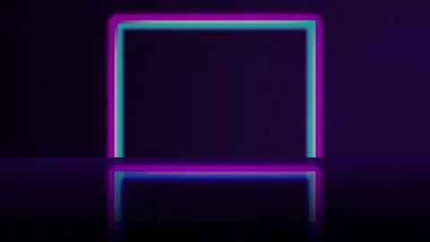 Neon portal frame seamless loop motion background Stock Footage 345182881