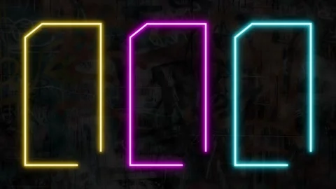 Neon portrait animation of angled rectan... | Stock Video | Pond5