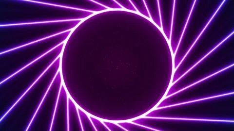Neon powerful beams creates a circular area in the center for your text. 스톡 일러스트