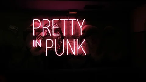 Neon Pretty in Punk Stock Footage 122275905
