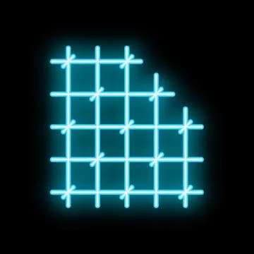 Neon prison bars glowing on a black background Stock Illustration