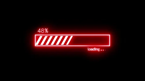 Neon Progress Bar Animation with Futuristic Light Glow for HUD Elements Stock Footage 316712084