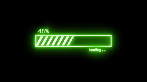Neon Progress Bar Animation with Futuristic Light Glow for HUD Elements Stock Footage 316712143
