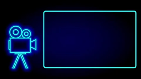 Neon Projector Screen Stock Footage 335632810