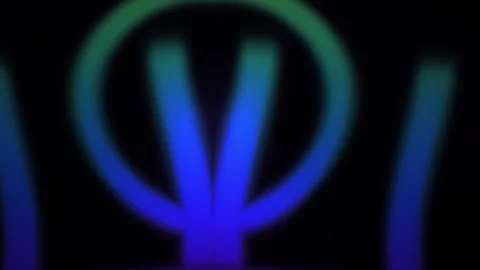 Neon Psi Symbol Gradient Colors. Stock Footage 336705507
