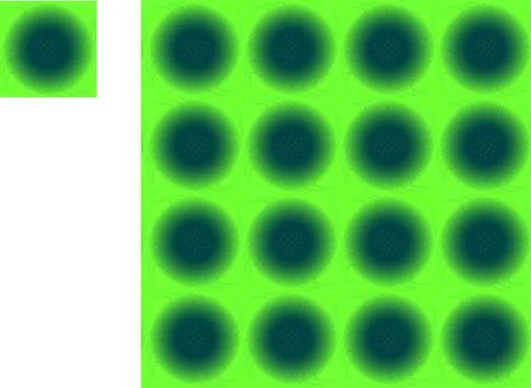 Neon psychedelic hypnotic green background spiral lines. Vector graphics. Illustrazione stock