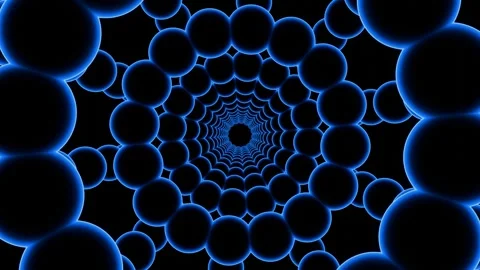 Neon pulsating balls in a seamless loop. Stock Footage 291116653