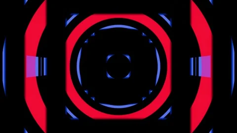 Neon Pulse: Blue and Red VJ Loop Stock-Footage 270358161
